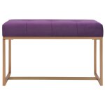 Vidaxl banc 80 cm violet velours Vidaxl banc 80 cm violet velours