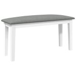 Vidaxl banc 90 cm blanc bois massif caoutchouc