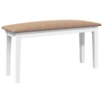 Vidaxl banc 90 cm blanc bois massif caoutchouc Vidaxl banc 90 cm blanc bois massif caoutchouc
