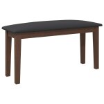 Vidaxl banc 90 cm marron bois massif caoutchouc
