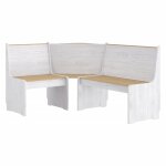 Vidaxl banc d'angle reine 151 cm marron miel et blanc bois pin solide