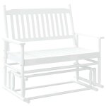 Vidaxl banc balancelle blanc 118x70x104, 5 cm bois massif de peuplier