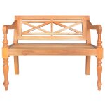 Vidaxl banc batavia 98 cm bois d'acajou massif marron clair Vidaxl banc batavia 98 cm bois d'acajou massif marron clair