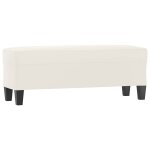Vidaxl banc beige 100x35x41 cm tissu microfibre