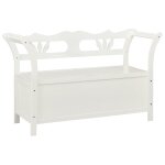 Vidaxl banc blanc 107x45x75, 5 cm bois de sapin solide Vidaxl banc blanc 107x45x75, 5 cm bois de sapin solide