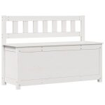Vidaxl banc blanc 110x41x76, 5 cm bois de pin massif