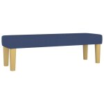 Vidaxl banc bleu 100x30x30 cm tissu