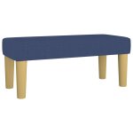 Vidaxl banc bleu 70x30x30 cm tissu