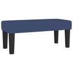 Vidaxl banc bleu 70x30x30 cm tissu