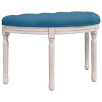 Vidaxl banc bleu 81, 5x41x49 cm velours