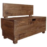 Vidaxl banc bois massif d'acajou 86x40x60 cm
