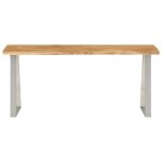 Vidaxl banc avec bord vivant 105 cm bois d'acacia massif