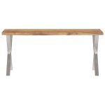 Vidaxl banc avec bord vivant 105 cm bois d'acacia massif