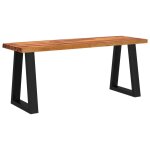 Vidaxl banc avec bord vivant 110 cm bois d'acacia massif