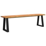 Vidaxl banc avec bord vivant 160 cm bois d'acacia massif