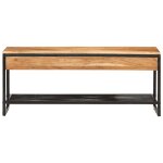 Vidaxl banc à chaussures 110x35x45 cm bois massif d'acacia et fer Vidaxl banc à chaussures 110x35x45 cm bois massif d'acacia et fer