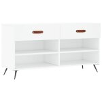 Vidaxl banc  chaussures blanc 102x35x55 cm bois d'ingnierie