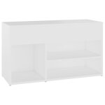 Vidaxl banc  chaussures blanc 80x30x45 cm bois d?ingnierie