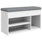 Vidaxl banc  chaussures blanc 82x32x45, 5 cm bois d'ingnierie