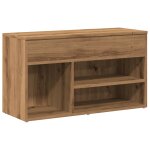 Vidaxl banc � chaussures ch�ne artisanal 80x30x45 cm bois d'ing�nierie