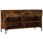 Vidaxl banc à chaussures chêne fumé 102x35x55 cm bois d'ingénierie Vidaxl banc à chaussures chêne fumé 102x35x55 cm bois d'ingénierie