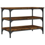 Vidaxl banc  chaussures chne fum 70x38, 5x49 cm bois d'ingnierie