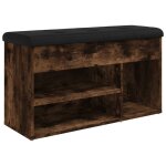 Vidaxl banc � chaussures ch�ne fum� 82x32x45, 5 cm bois d'ing�nierie