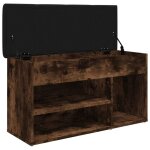 Vidaxl banc � chaussures ch�ne fum� 82x32x45, 5 cm bois d'ing�nierie