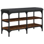 Vidaxl banc � chaussures ch�ne fum� 82x32x47 cm bois d'ing�nierie