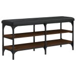 Vidaxl banc  chaussures chne marron 102x32x47 cm bois d'ingnierie