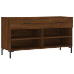 Vidaxl banc  chaussures chne marron 102x35x55 cm bois d'ingnierie