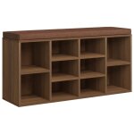Vidaxl banc  chaussures chne marron 103x30x48 cm bois d'ingnierie