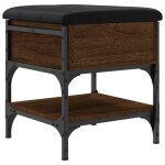 Vidaxl banc � chaussures ch�ne marron 42x42x45 cm bois d'ing�nierie