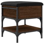 Vidaxl banc � chaussures ch�ne marron 42x42x45 cm bois d'ing�nierie