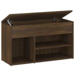 Vidaxl banc  chaussures chne marron 80x30x45 cm bois d'ingnierie