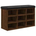 Vidaxl banc  chaussures chne marron 82x32x50 cm bois d'ingnierie