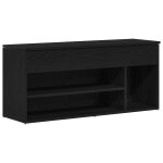 Vidaxl banc  chaussures chne noir 102x30, 5x45 cm bois d'ingnierie