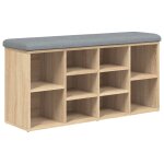Vidaxl banc � chaussures ch�ne sonoma 102x32x50 cm bois d'ing�nierie