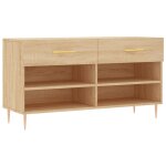 Vidaxl banc  chaussures chne sonoma 102x35x55 cm bois d'ingnierie