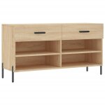 Vidaxl banc à chaussures chêne sonoma 102x35x55 cm bois d'ingénierie Vidaxl banc à chaussures chêne sonoma 102x35x55 cm bois d'ingénierie