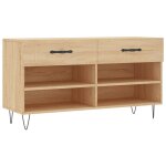 Vidaxl banc � chaussures ch�ne sonoma 102x35x55 cm bois d'ing�nierie
