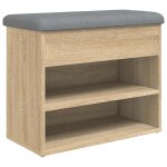 Vidaxl banc � chaussures ch�ne sonoma 62x32x50 cm bois d'ing�nierie