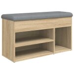 Vidaxl banc � chaussures ch�ne sonoma 82x32x45, 5 cm bois d'ing�nierie