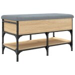 Vidaxl banc  chaussures chne sonoma 82x42x45 cm bois d'ingnierie