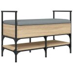 Vidaxl banc � chaussures ch�ne sonoma 85, 5x42x57, 5 cm bois ing�nierie