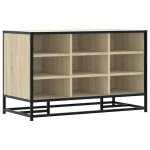 Vidaxl banc � chaussures ch�ne sonoma bois d'ing�nierie et m�tal