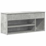 Vidaxl banc  chaussures gris bton 102x30, 5x45 cm bois d'ingnierie