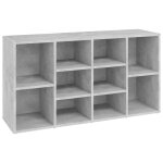 Vidaxl banc  chaussures gris bton 103x30x54, 5 cm bois d?ingnierie