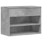 Vidaxl banc  chaussures gris bton 60x30x45 cm bois d?ingnierie