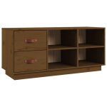 Vidaxl banc  chaussures marron miel 100x34x45 cm bois de pin massif